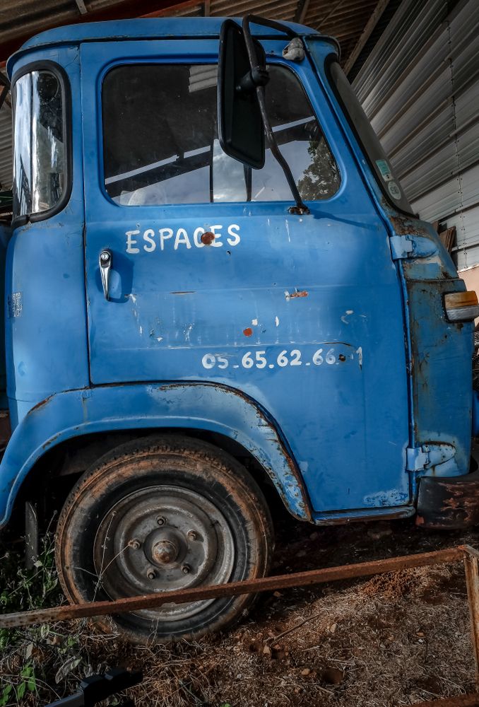 Vintage blue truck