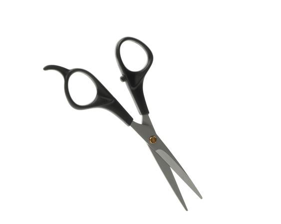 hairdresser scissors isolated on plain background