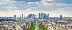 La Defense business area, Grande Armee avenue, Paris, France