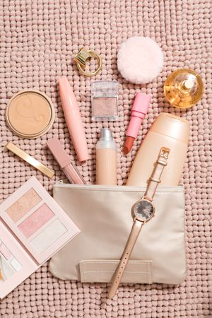 Bath accessories, toilet bag for different self care items