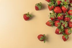 A fresh, ripe strawberry captured in detail