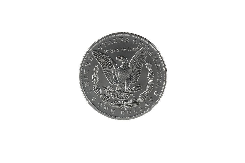 Morgan silver dollar, reserve side