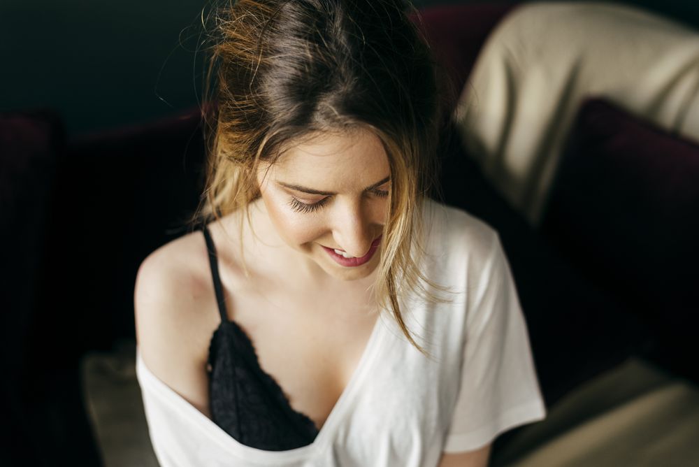 woman smiling