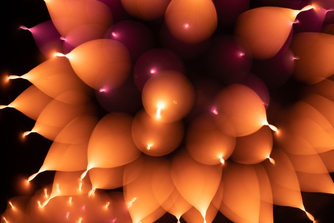 Bright fireworks on night sky