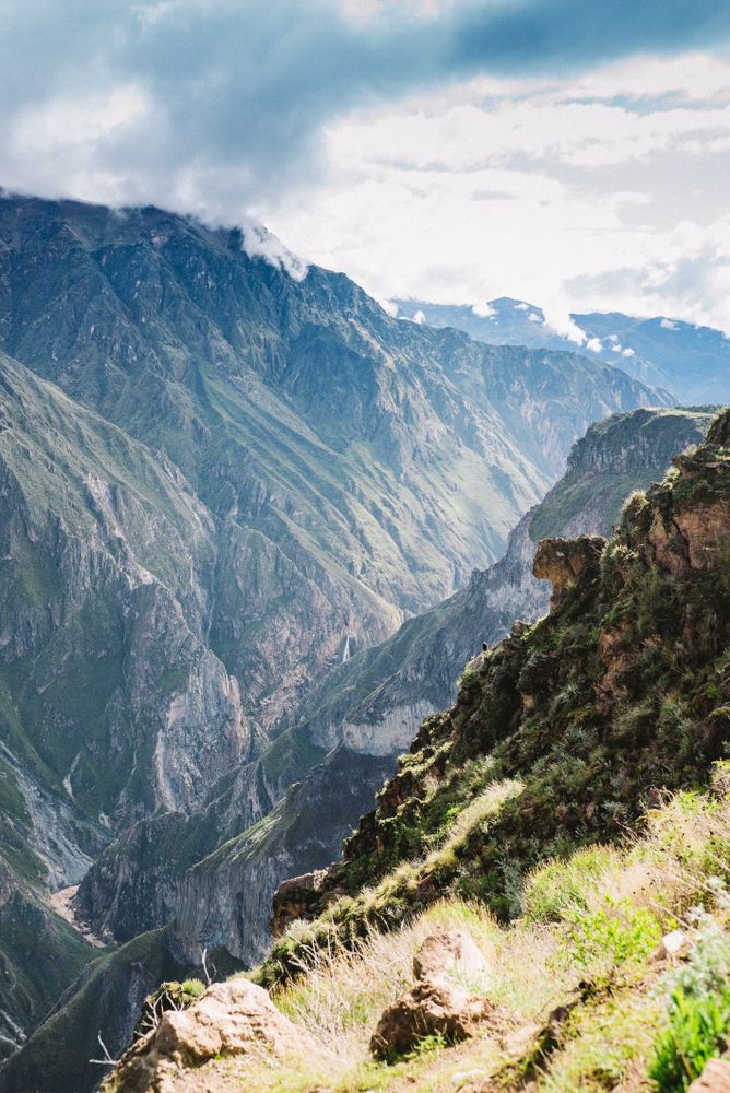 View of vast mountains in Peru
