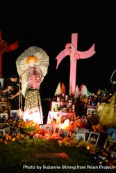 Altar at Day of the Dead event honoring breast cancer 5nvk85