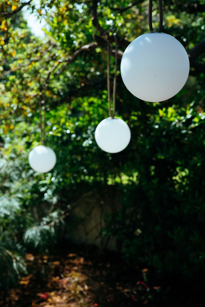 Three globe lights