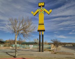 A giant Native American style Kachina doll welcomes visitors to Gallup, New Mexico 5RrkR5