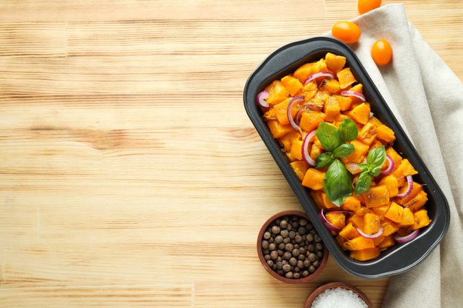 Fall season tasty food concept - baked pumpkin