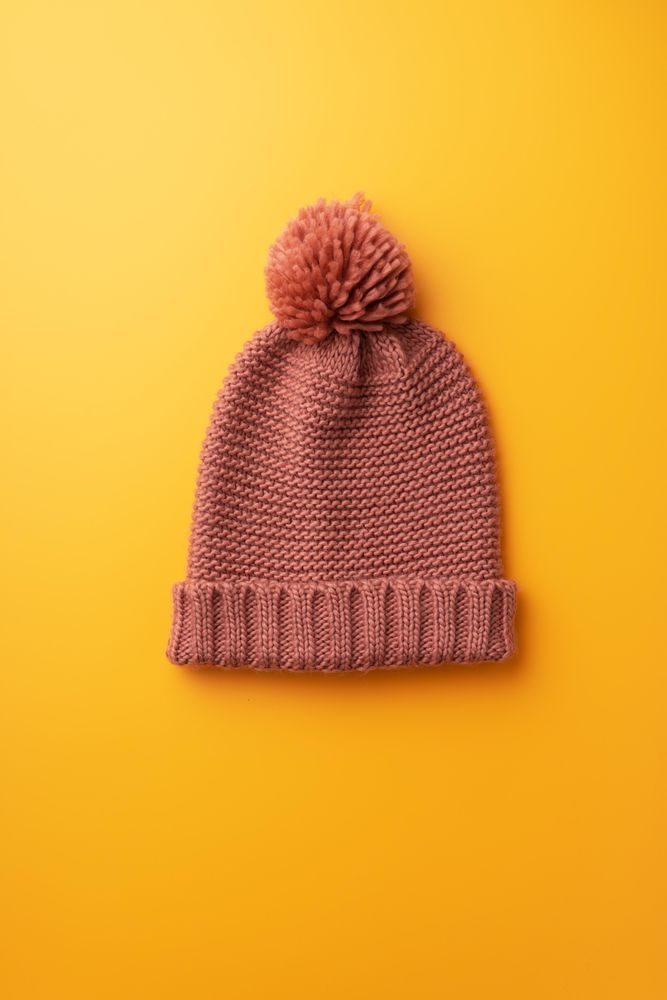 Beanie on orange background