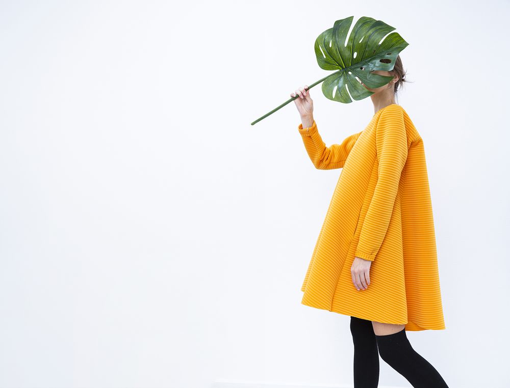 Woman Holding Large Flower