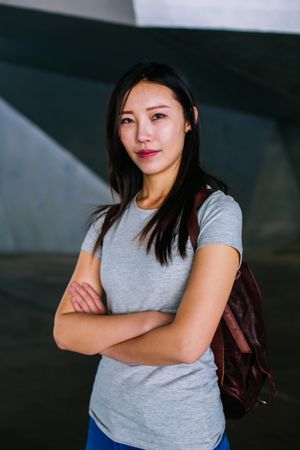 Confident Asian woman looking at camera