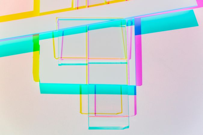 Colorful square forms graphic background