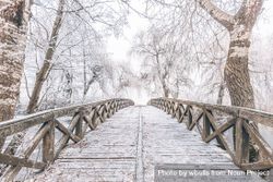 Pedestrian bridge on a winter’s day, landscape 0Jvld0
