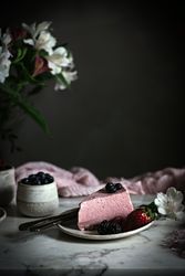 Strawberry tart on table