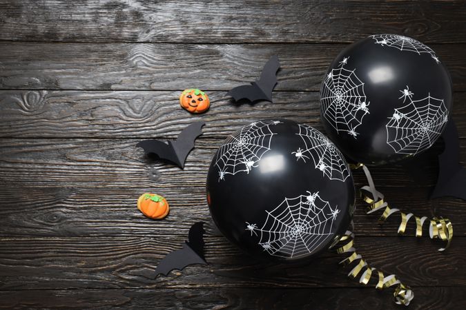 Concept of Halloween, Halloween balloon, space for text
