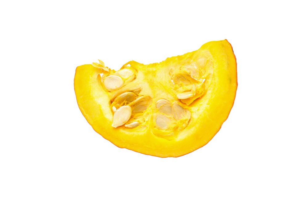 Fall season food - pumpkin, isolated on light background