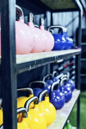 Bright weights in gym