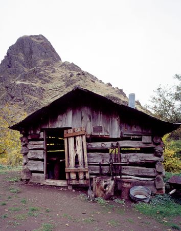 Hut at Kirkwood Ranch on the Snake River, Idaho