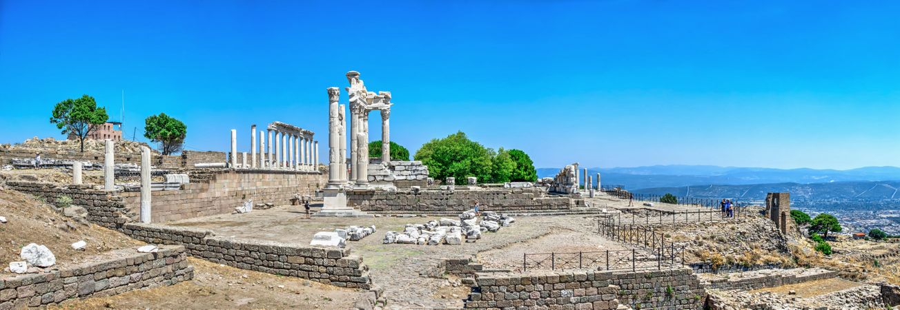 Ruins of the Ancient Greek city Pergamon in Turkey