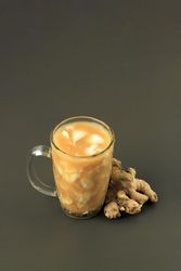 Indonesian drink made from young coconut, ginger, palm sugar, and coconut milk