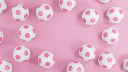 Pink footballs with space in center