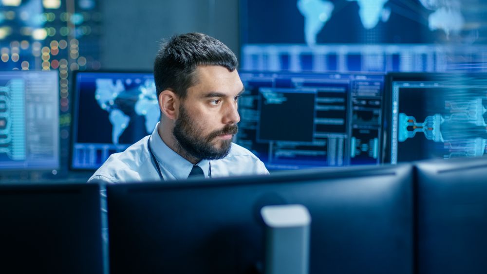 In the Monitoring Room Technical Operator Attentively Monitors Stability of the System.