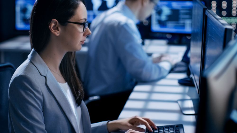 Female Engineer Controller Observes Working of the System