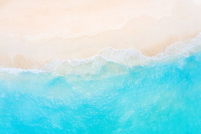 Aerial shot of tropical beach in the Maldives