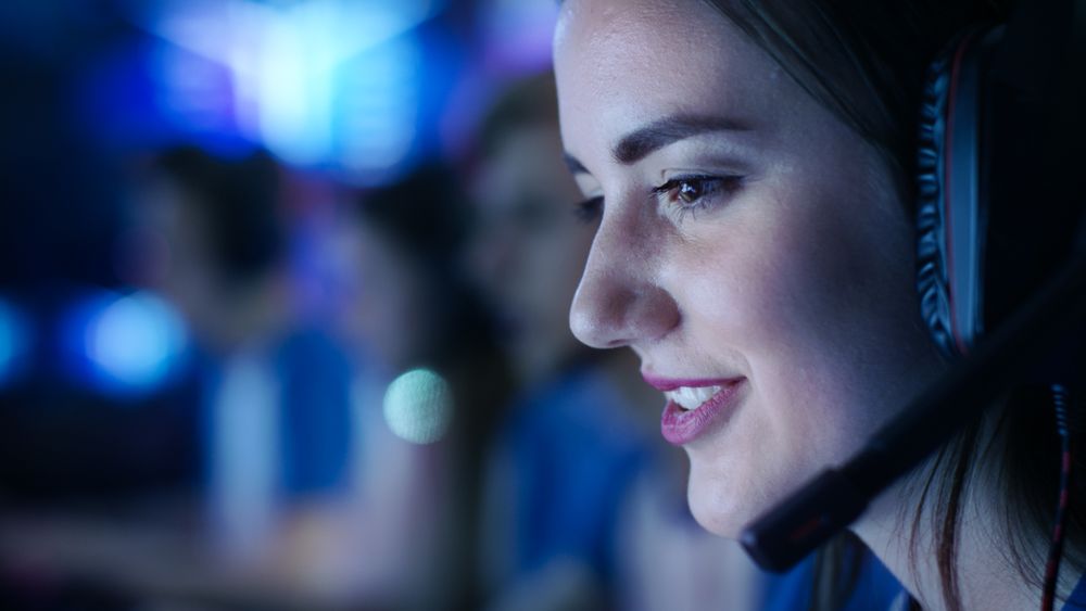 Professional Gamer and Her Team Participate in eSport Cyber Games Tournament.