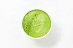 Top view of green tea