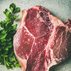 Close up of healthy protein meat dinner concept