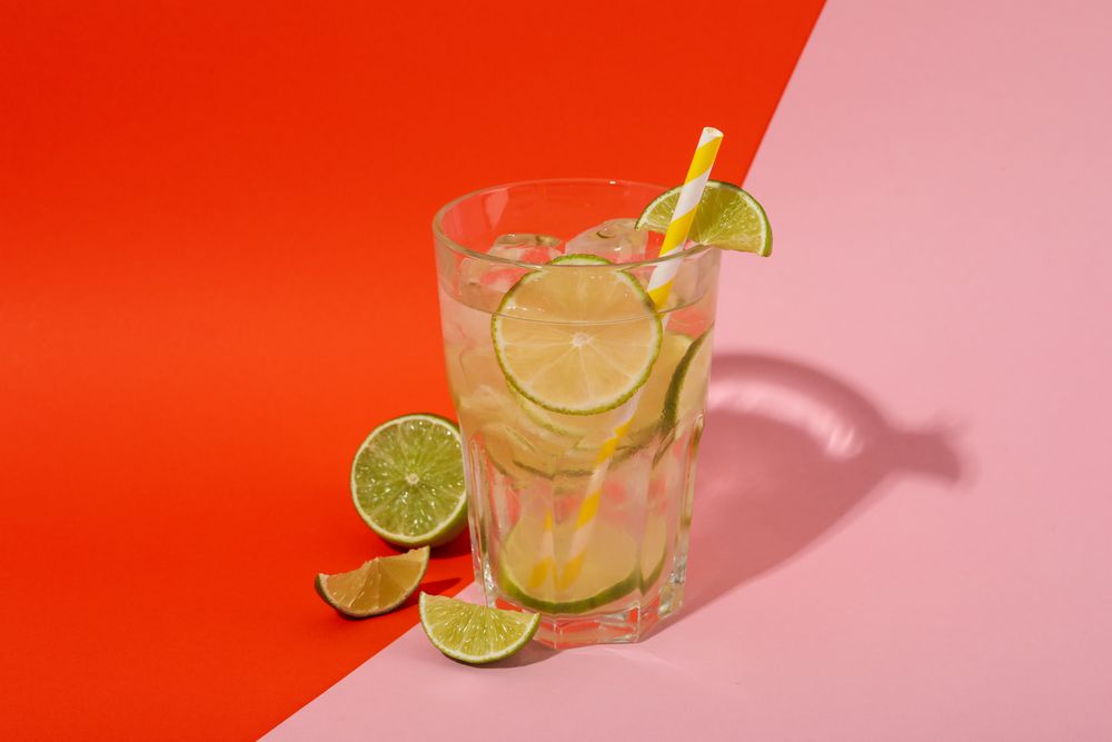 Glass of mojito, delicious fresh summer cocktail