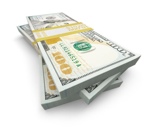 Stack of Thirty Thousand Dollars of One Hundred Dollar Bills