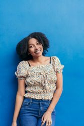 woman with beautiful Afro hair