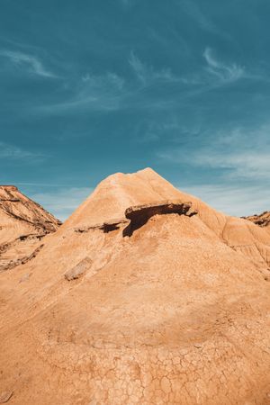 Picturesque sandy cliffs in sunlight