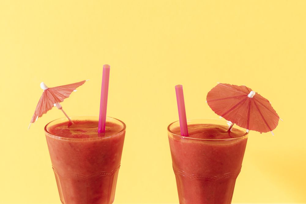Strawberry cocktails