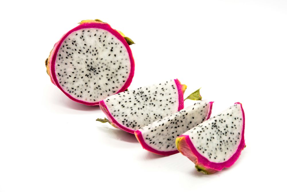 Sliced Dragon Fruit Pitaya Segments