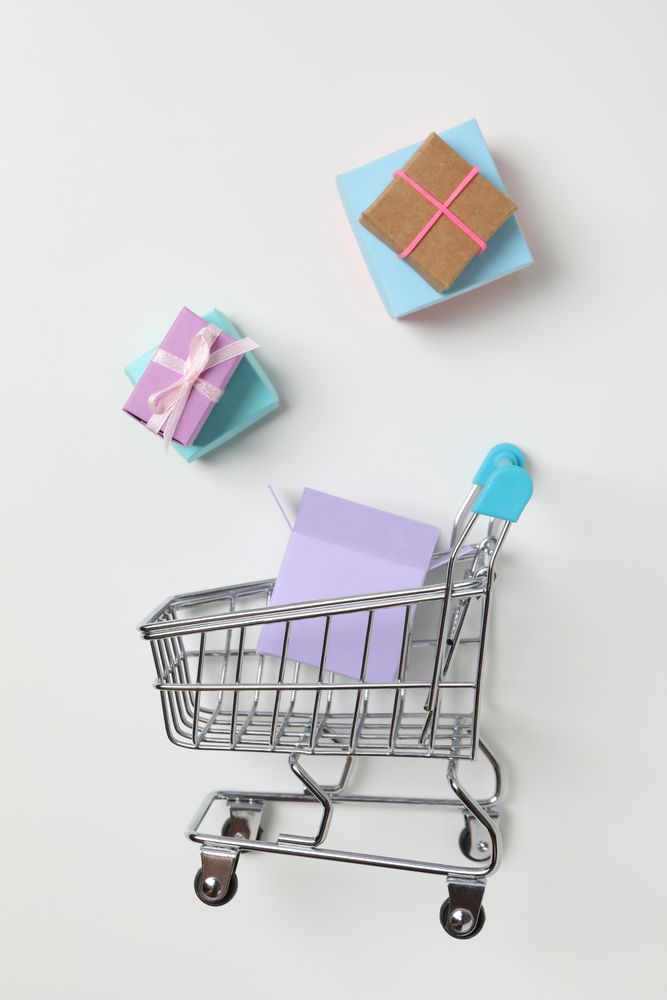 Concept of shopping, space for text