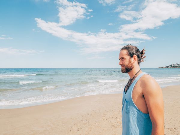 Man standing on the beach