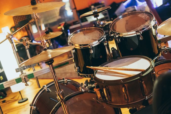 Musician playing drum