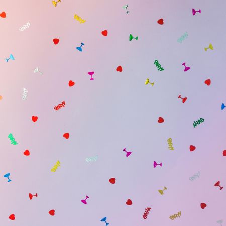 Pattern background made of party confetti