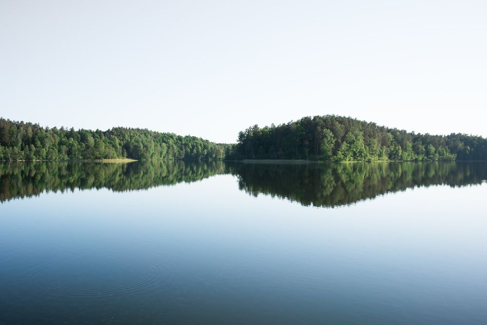 View of calm large lake