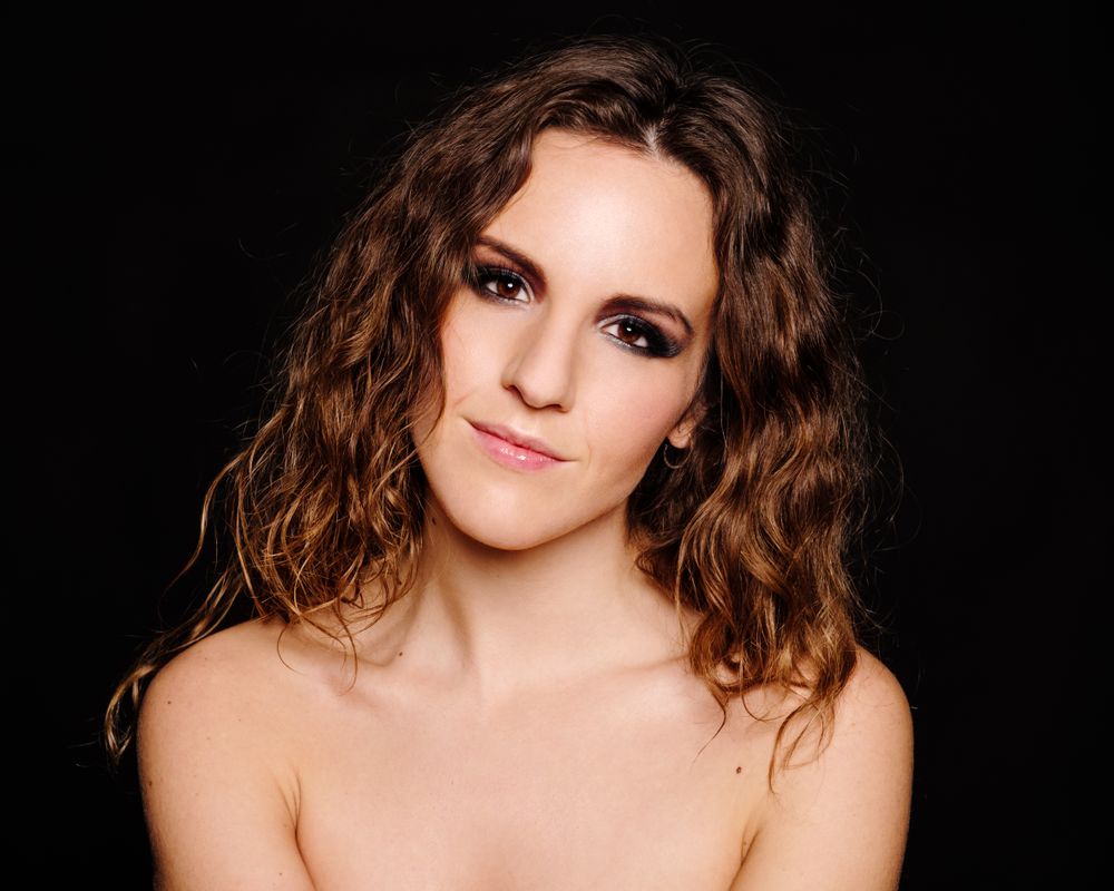 Beautiful model looking at camera