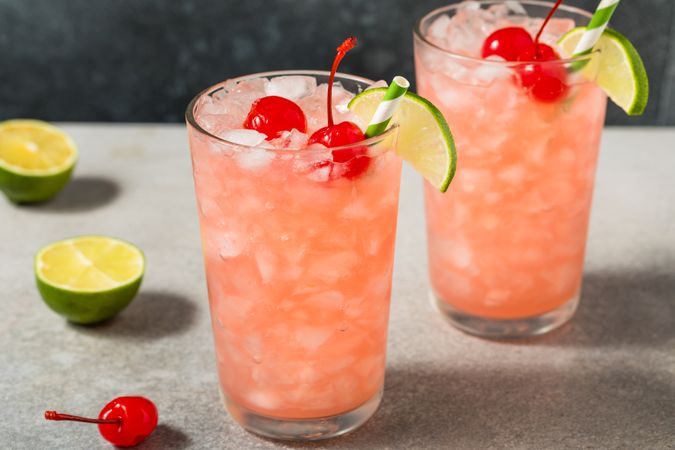 Refreshing Cold Cherry Limeade Soda