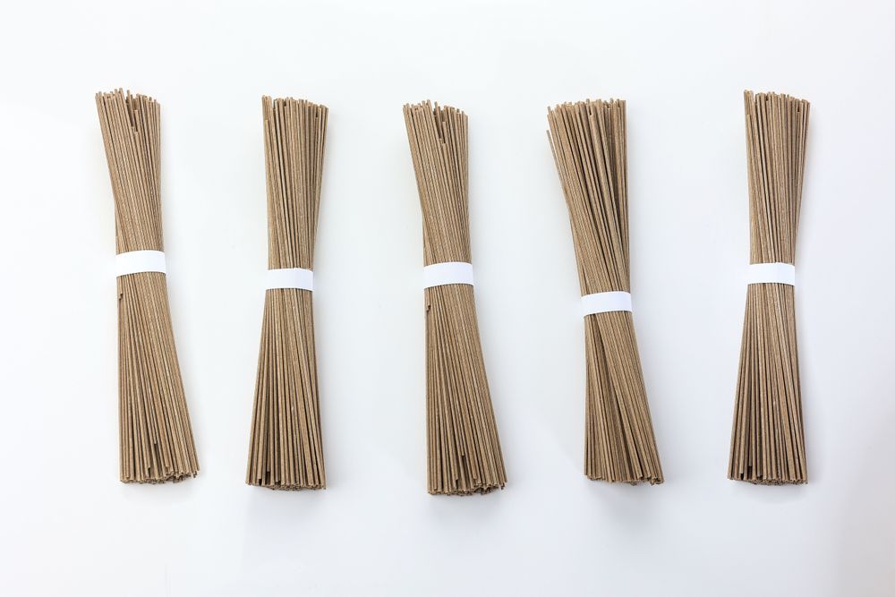 Bunched of soba noodles