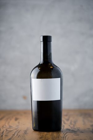 Bottle of wine on table