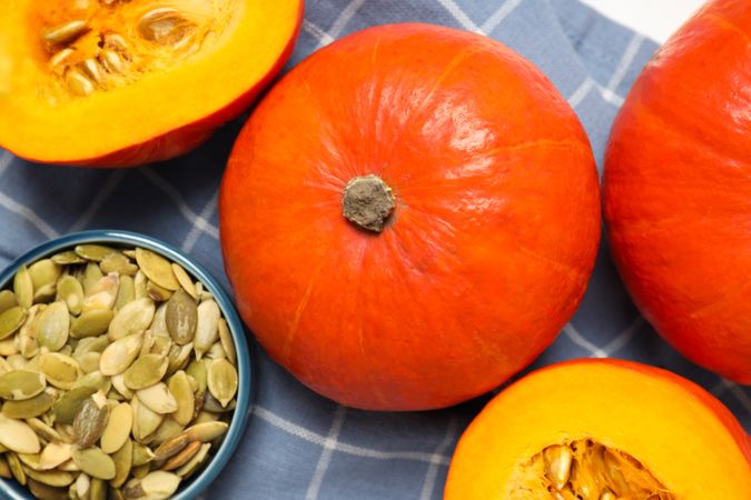 Fall season food - pumpkin and pumpkin seeds