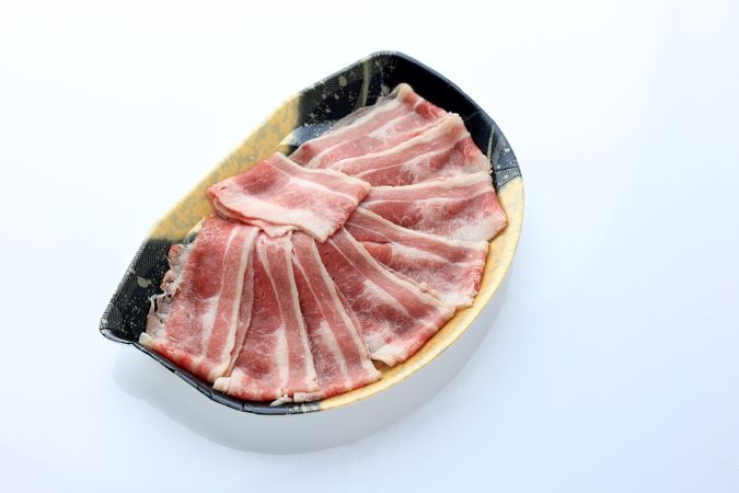Sliced Raw Beef Shortplate with Japanese Style Packaging