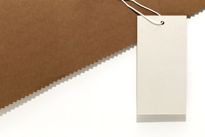 Cardboard labels for price or advertising